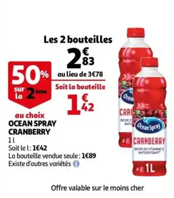 Auchan Ocean spray cranberry offre