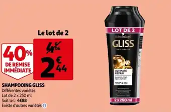 Auchan Shampooing GLISS offre