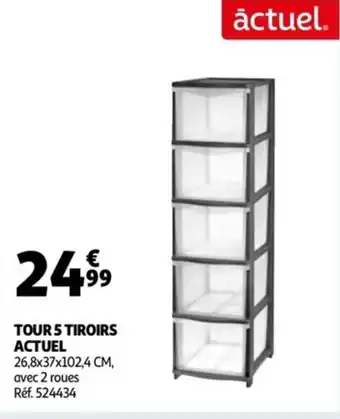 Auchan Tour 5 tiroirs actuel offre