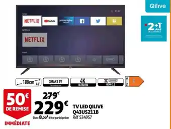 Auchan Tv led qilive Q43US211B offre