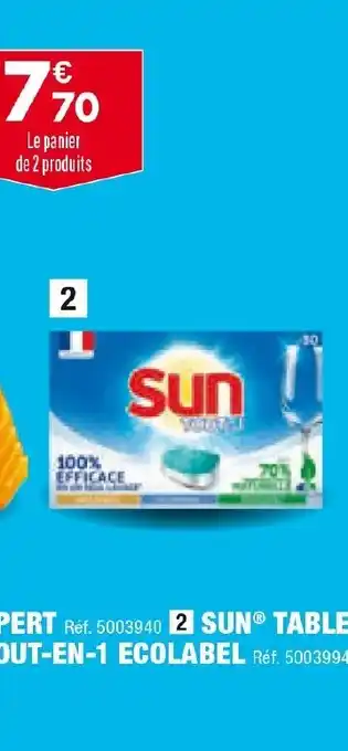 ALDI Sun Tablettes Lave-Vaisselle Tout-En-1 Ecolabel offre