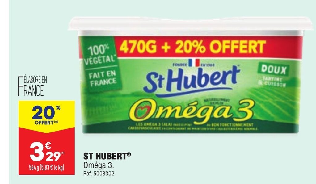 Promo St Hubert Oméga 3 chez ALDI