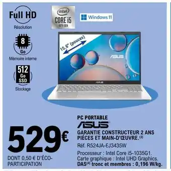 E.Leclerc Pc portable 15,6 offre
