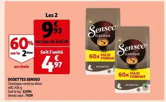 Auchan Dosettes senseo offre