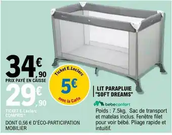 E.Leclerc Lit parapluie offre
