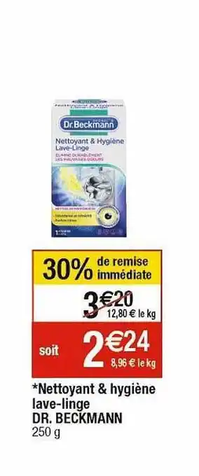Cora x Carrefour Nettoyant & hygiène lave-linge dr. beckmann offre
