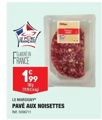 ALDI Le Marsigny Pavé Aux Noisettes offre