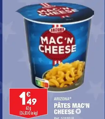 ALDI Arizona Pâtes Mac'n Cheese offre
