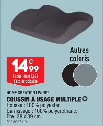 ALDI Home Creation Living Coussin A Usage Multiple offre