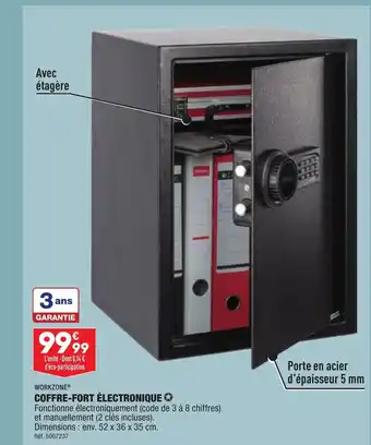 ALDI workzon Coffre-Fort Electronique offre