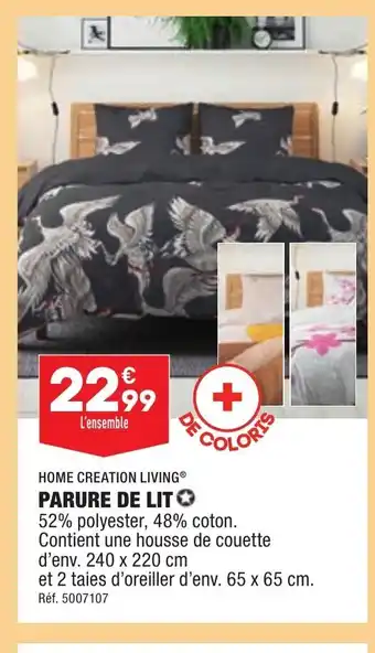 ALDI Parure De Lit 52% Polyester 48% Cotton offre