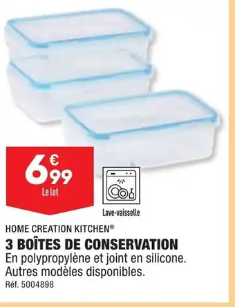 ALDI 3 Boîtes de Conservation offre