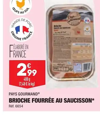 ALDI Brioche Fourrée au Saucisson offre