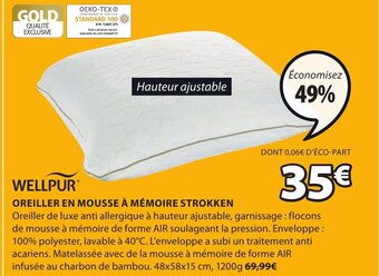 Oreiller en Mousse à Mémoire Strokken