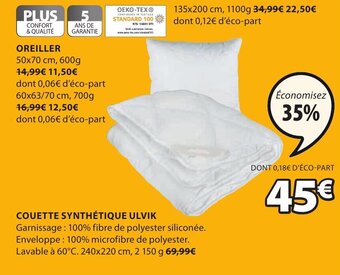 JYSK Couette Synthétique Ulvik offre