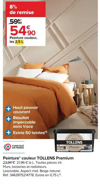 Castorama Peinture Couleur Tollens Premium offre