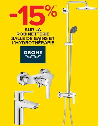 Castorama Sur la Robinetterie Salle de Bains et L'Hydrothérapie offre