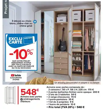 Castorama Armoire Avec Portes offre