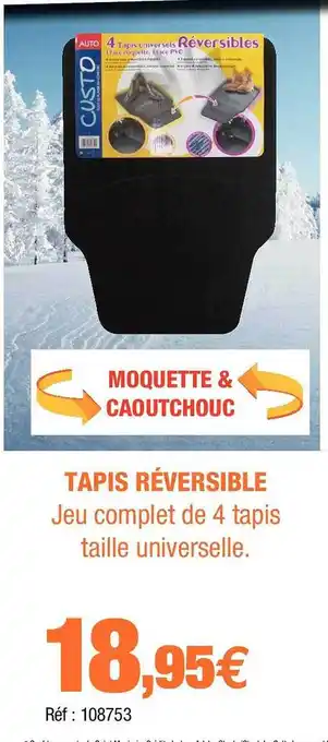 Autobacs Tapis réversible offre