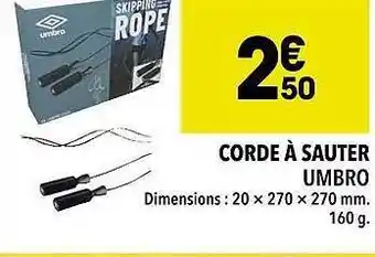 Supeco Corde à sauter umbro offre