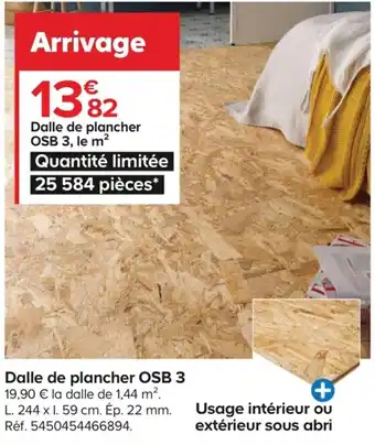 Dalle de Plancher OSB 3