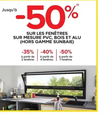 Castorama Sur Les Fenêtres Sur Mesure PVC, Bois et Alu offre