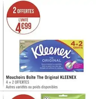 Géant Casino Mouchoirs Boite The Original Kleenex offre