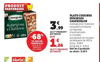 U Express Plats Cuisines Surgeles cassegrain offre