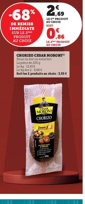U Express Chorizo Cesar Moroni offre