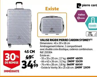 Auchan Valise rigide Pierre Cardin Sydney offre