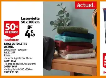Auchan Linge de Toilette Actuel offre