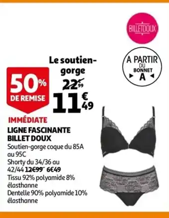 Auchan Ligne Fascinante Billet Doux offre