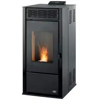 Poêle à granulés de bois 7kw acier noir - silver7