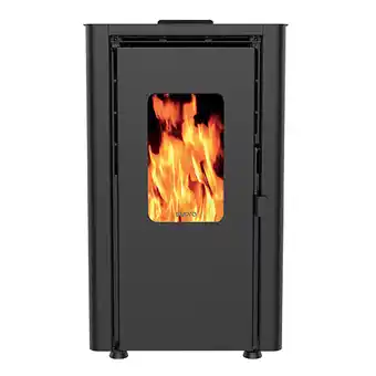 Poêle à granulés de bois 6.1kw noir - orphee 6 noir