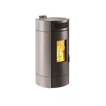Intermarché Poêle à granulés de bois 9.5kw gris - p941978 offre