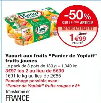 Monoprix Yaourt aux fruits Panier de Yoplait offre