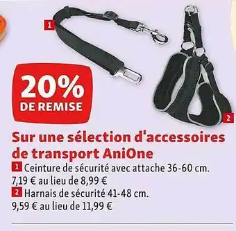 Maxi Zoo Sélection d'accessoires de transport anione offre
