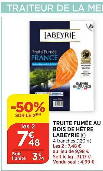 Bi1 Truite fumée au bois de hêtre labeyrie offre