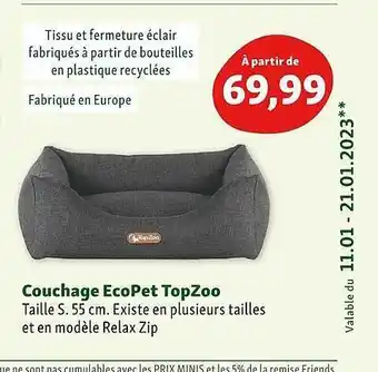 Maxi Zoo Couchage ecopet top zoo offre