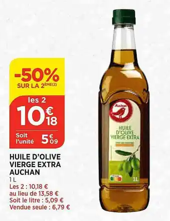 Huile d'olive vierge extra auchan