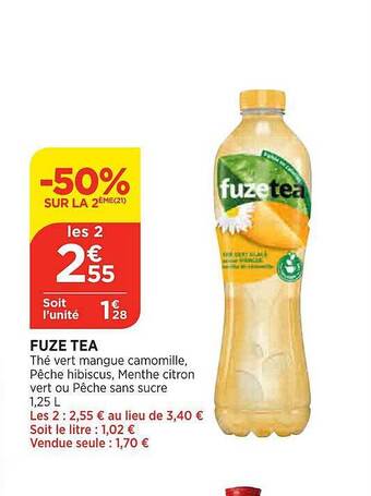 Maximarché Fuze tea offre