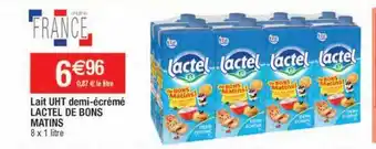 Migros Lait uht demi-écrémé lactel de bons matins offre