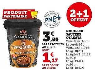 Super U Nouilles sautées oyakata offre
