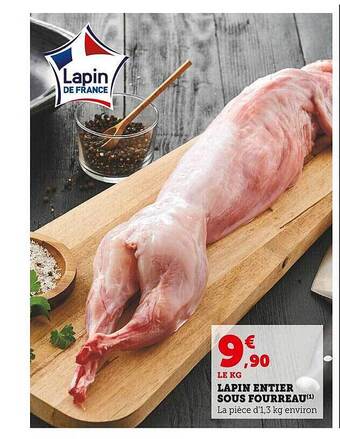 Super U Lapin entier sous fourreau offre