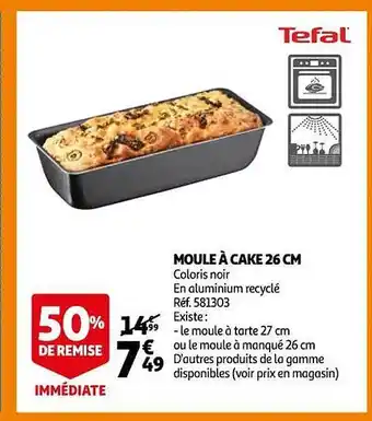 Auchan Moule à cake 26 cm tefal offre