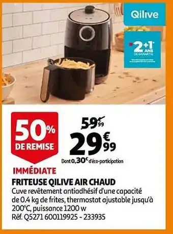 Auchan Friteuse qilive air chaud offre