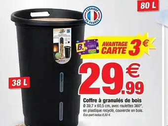 Bazarland Coffre à granulés de bois offre