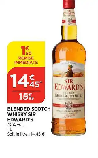 Bi1 Blended scotch whisky sir edward's offre