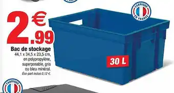 Bac de stockage