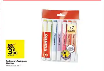 Carrefour Surligneurs swing cool stabilo offre